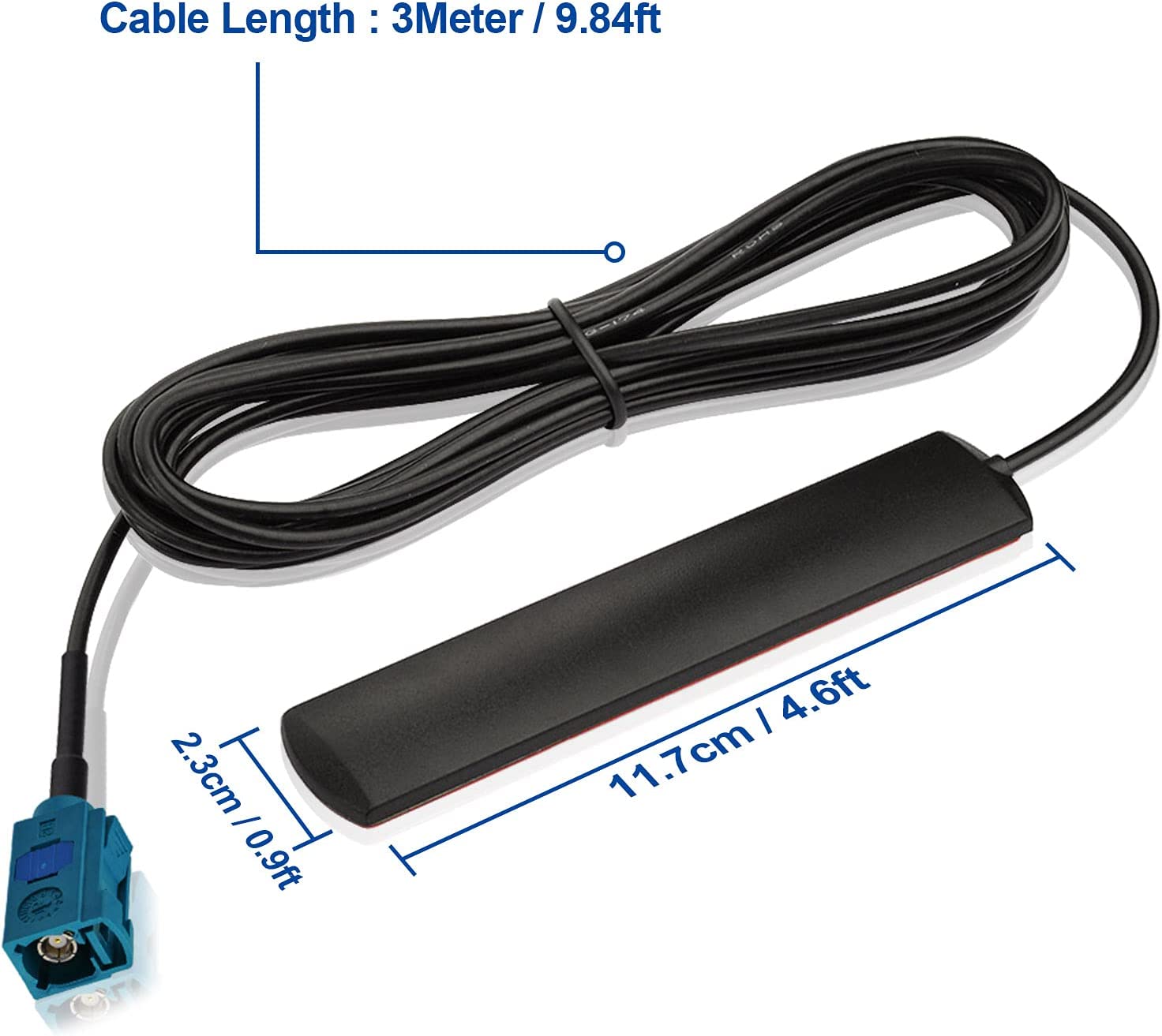 Wi-Fi Antenna for BMW CarPlay Activation | Fakra Z Connector | 3M Cable - Image 5