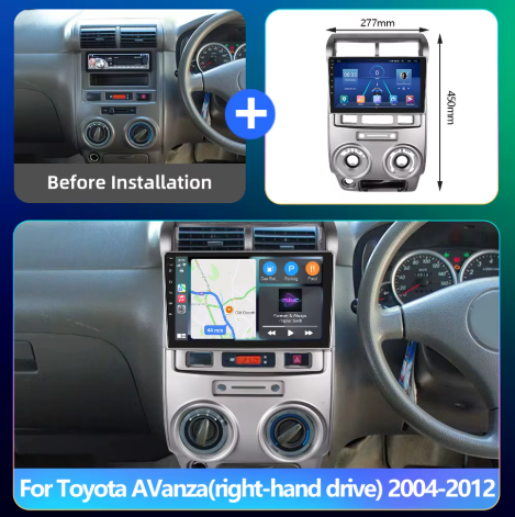 Toyota Avanza RHD | 2004-2012 | Android Screen - Image 2